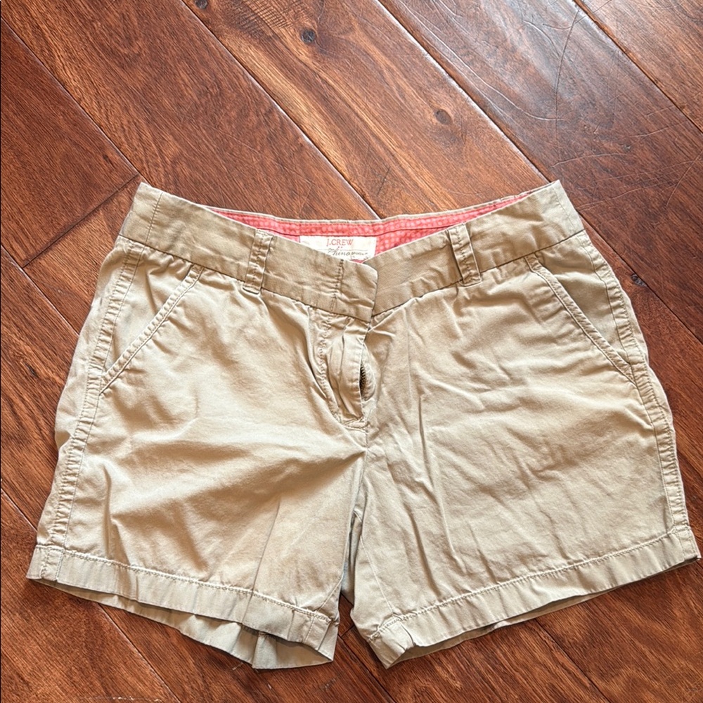 J. Crew Tan Chino Shorts Lightweight Cotton